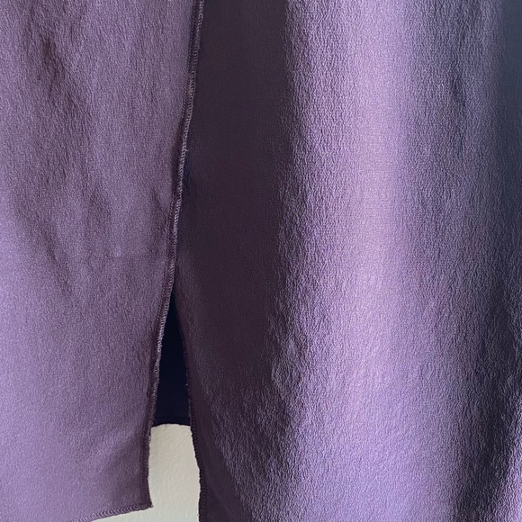 Wilfred Aritzia 100% Silk Front Open Slit Back Long Sleeve Blouse - Picture 3 of 6